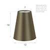 French Cone Candle Clip Shade in Laurel Satin