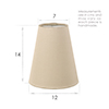 French Cone Candle Clip Shade in Pale Smoke Satin