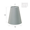 French Cone Candle Clip Shade in French Grey Silk