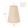 French Cone Candle Clip Shade Buttermilk Silk