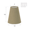 French Cone Candle Clip Shade in Sage Waterford Linen