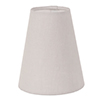 French Cone Candle Clip Shade in Soft Grey Waterford Linen