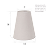 French Cone Candle Clip Shade in Soft Grey Waterford Linen