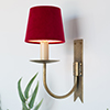 French Drum Candle Shade in Raspberry Hunstanton Velvet