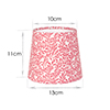 French Drum Candle Shade in Raspberry Spring Leaf