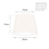 20cm Medium French Drum Shade in Off White Waterford Linen