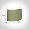 32cm Carlyle Half Shade in Pale Green Faux Silk