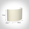 32cm Carlyle Half Shade in Cream Satin