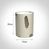 16cm Medium Cylinder Shade in Stone Featherdown