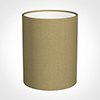16cm Medium Cylinder Shade in Dull Gold Faux Silk