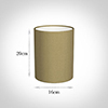 16cm Medium Cylinder Shade in Dull Gold Faux Silk