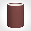 16cm Medium Cylinder Shade in Old Red Faux Silk