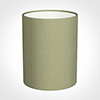 16cm Medium Cylinder Shade in Pale Green Faux Silk