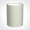 16cm Medium Cylinder Shade in Soft Grey Faux Silk