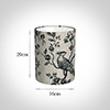 16cm Medium Cylinder Shade in Black Isabelle