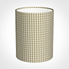 16cm Medium Cylinder Shade in Natural Longford Gingham