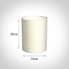 16cm Medium Cylinder Shade in Cream Satin