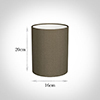 16cm Medium Cylinder Shade in Bronze Brown Silk
