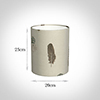 20cm Medium Cylinder Shade in Stone Featherdown