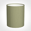 20cm Medium Cylinder Shade in Pale Green Faux Silk