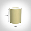 20cm Medium Cylinder Shade in Wheat Faux Silk