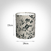 20cm Medium Cylinder Shade in Black Isabelle
