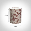 20cm Medium Cylinder Shade in Red Isabelle