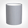 20cm Medium Cylinder Shade in Blue Longford Gingham