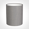 20cm Medium Cylinder Shade in Grey Longford Gingham
