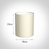 20cm Medium Cylinder Shade in Cream Satin