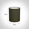 20cm Medium Cylinder Shade in Laurel Satin