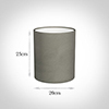 20cm Medium Cylinder Shade in Pewter Satin