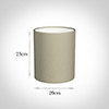20cm Medium Cylinder Shade in Pale Smoke Satin