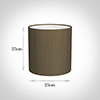 25cm Medium Cylinder Shade in Bronze Faux Silk