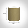 25cm Medium Cylinder Shade in Dull Gold Faux Silk