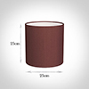 25cm Medium Cylinder Shade in Old Red Faux Silk