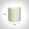25cm Medium Cylinder Shade in Pearl Faux Silk