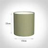 25cm Medium Cylinder Shade in Pale Green Faux Silk