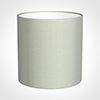 25cm Medium Cylinder Shade in Soft Grey Faux Silk