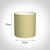 25cm Medium Cylinder Shade in Wheat Faux Silk