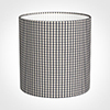 25cm Medium Cylinder Shade in Grey Longford Gingham