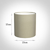25cm Medium Cylinder Shade in Pale Smoke Satin