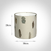 30cm Medium Cylinder Shade in Stone Featherdown