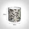 30cm Medium Cylinder Shade in Black Isabelle