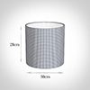 30cm Medium Cylinder Shade in Blue Longford Gingham