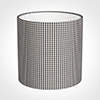 30cm Medium Cylinder Shade in Grey Longford Gingham