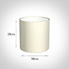 30cm Medium Cylinder Shade in Cream Satin