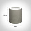 30cm Medium Cylinder Shade in Pewter Satin
