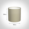 30cm Medium Cylinder Shade in Pale Smoke Satin