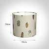 35cm Medium Cylinder Shade in Stone Featherdown